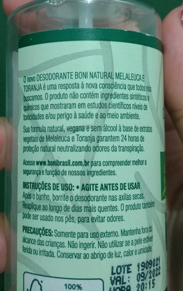 desodorante boni natural resenha